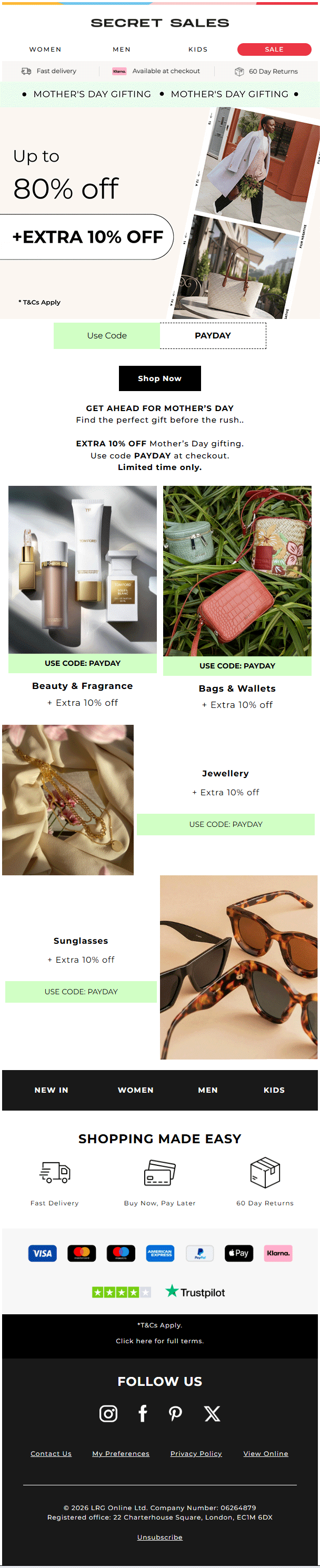 Mother's Day Email by Dress for Less