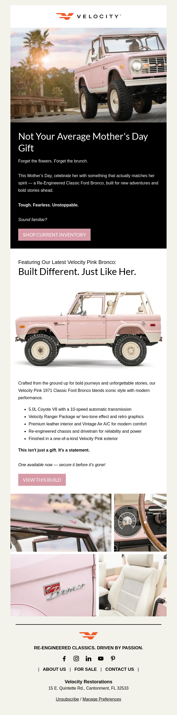 Mother's Day Email by Velocity