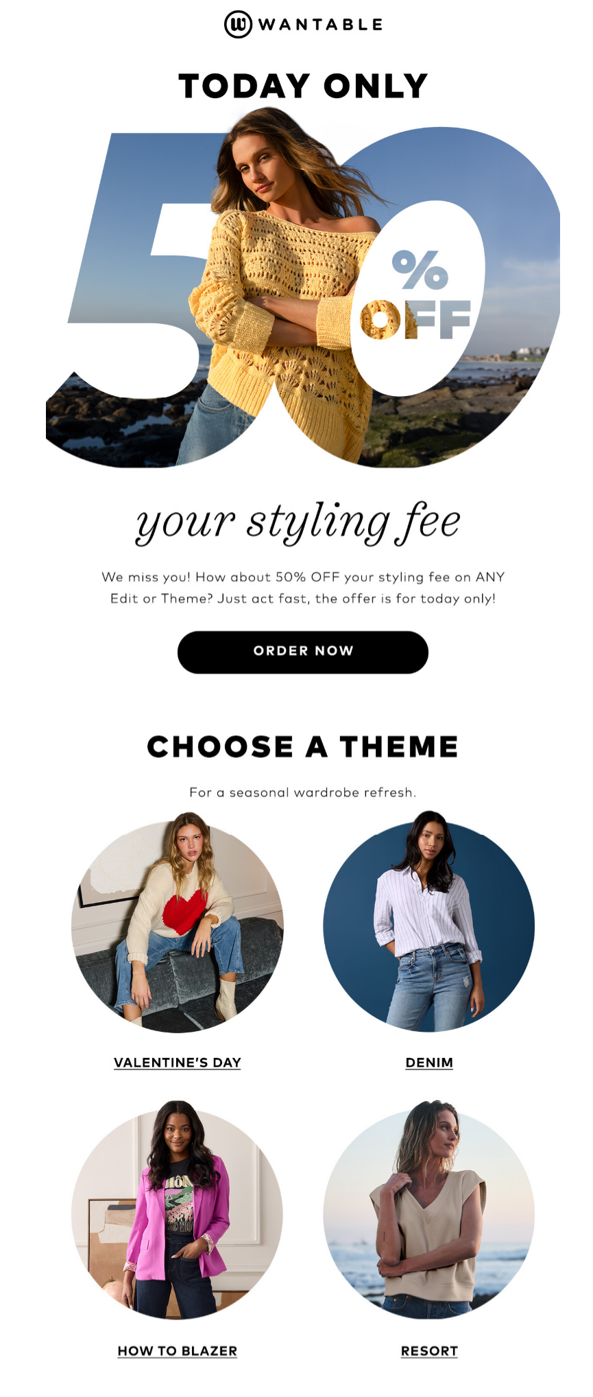 Wantable plain text and html mix email sample