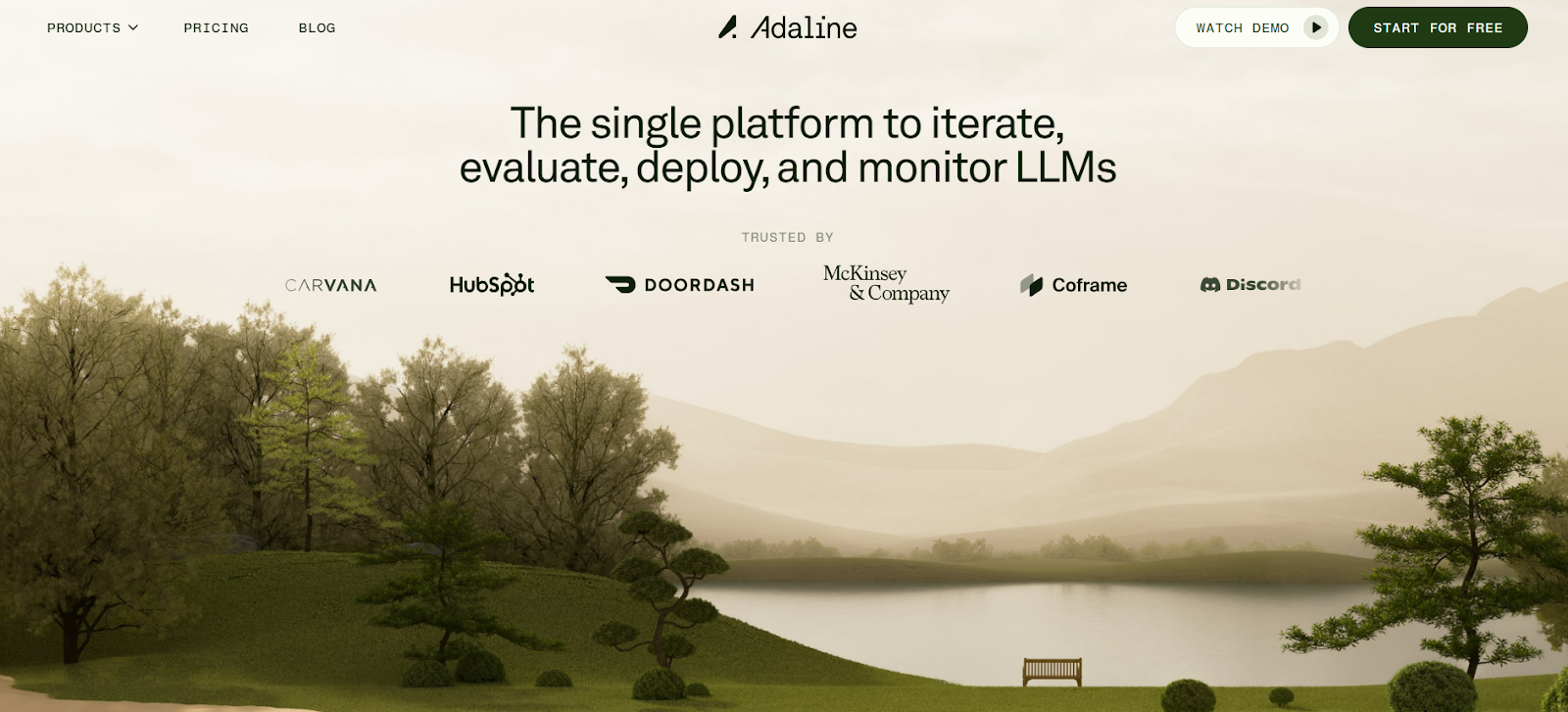  Landing page by Adaline
