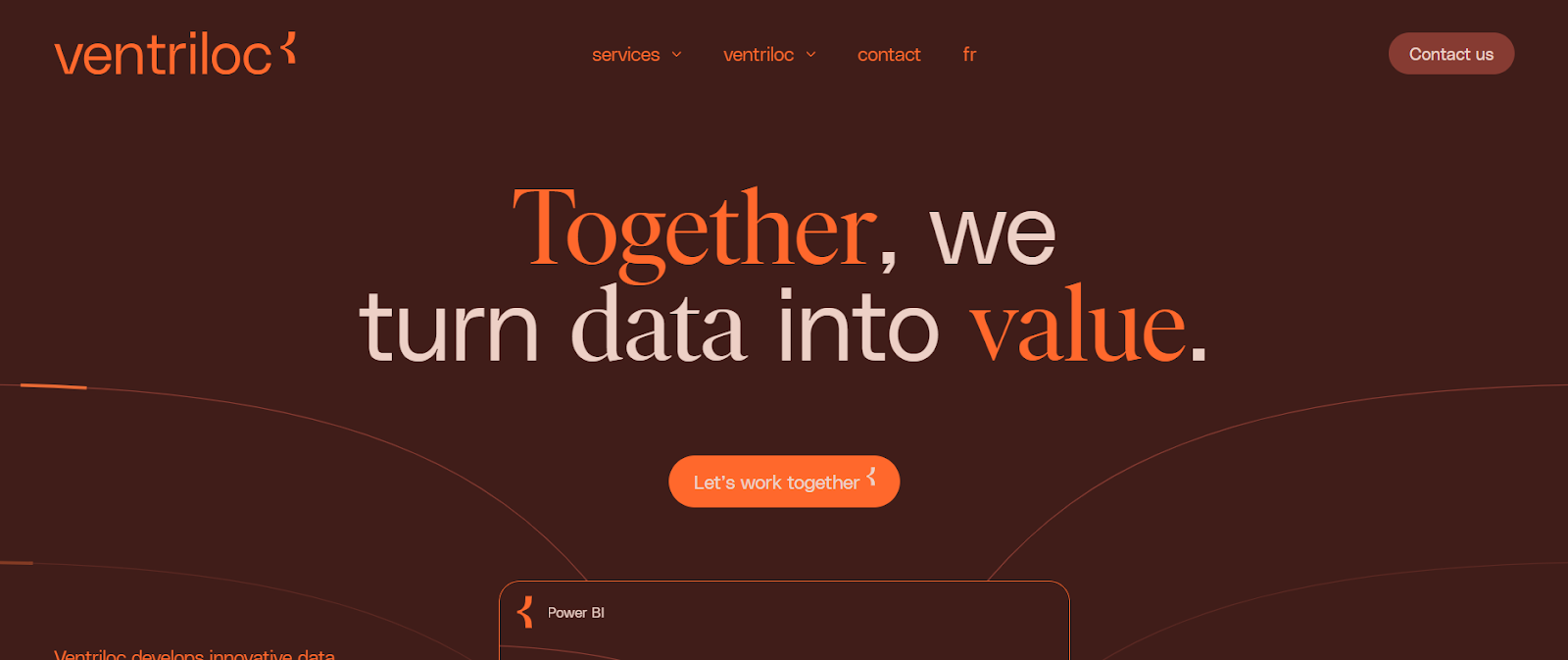 Landing page by Ventriloc
