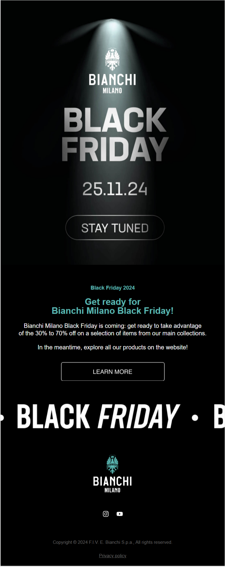 Black Friday Teaser Email by bianchi