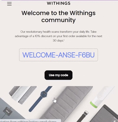 welcome email 
