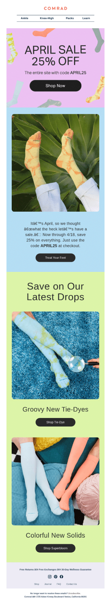 Comrad- spring email template