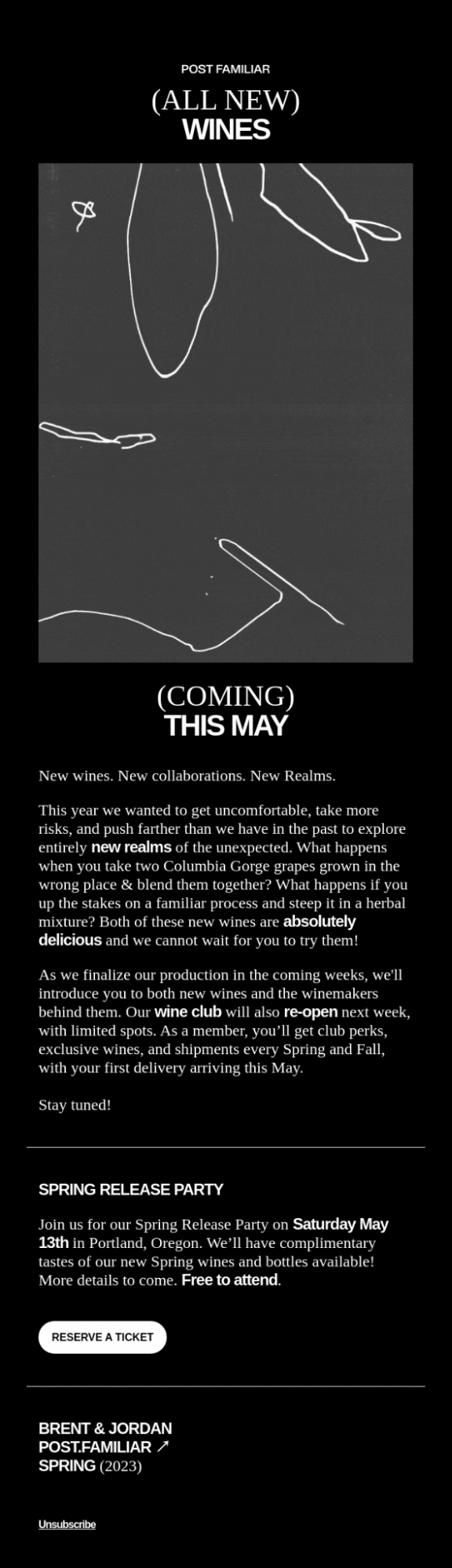 Post Familiar -spring email template