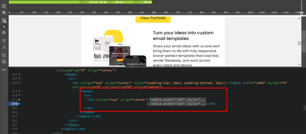HTML email dark mode test rendered in New Outlook